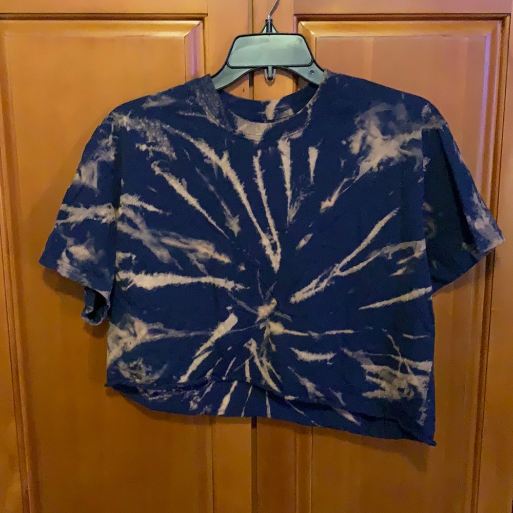 Handmade tie-dye cropped tee